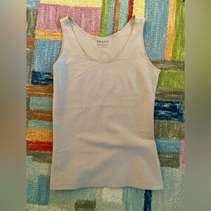 SPANX Cream Fitted Sleeveless Tank Top